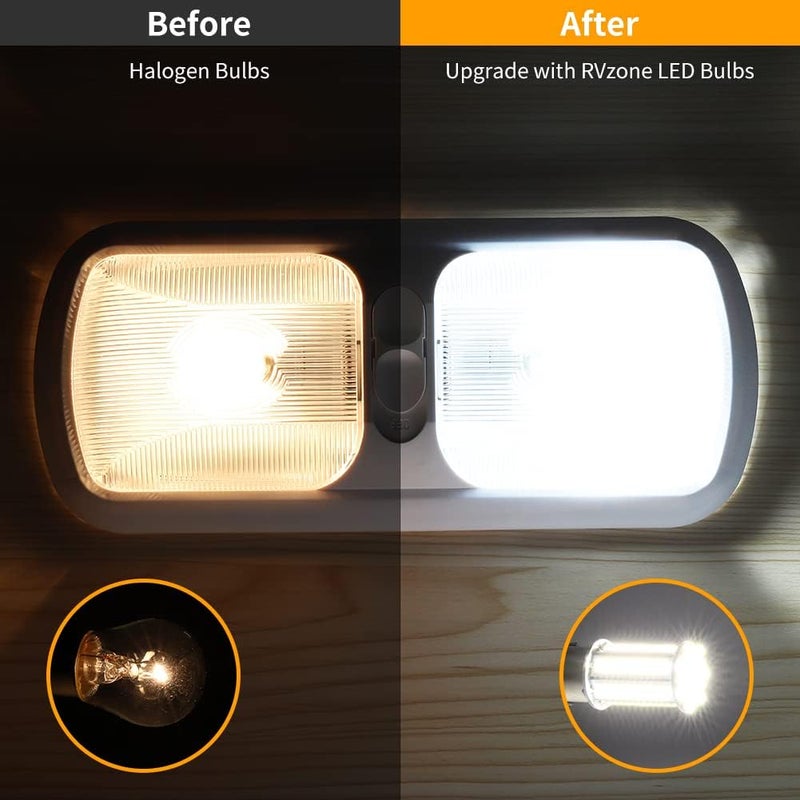RVZONE 1156 1141 1003 7506 BA15S 1383 Led white RV Interior Light | Super Bright 4014 105-SMD LED Replacement for 12 Volt RV Camper Trailer Boat Trunk Interior Lights 4-Packs - Image 4